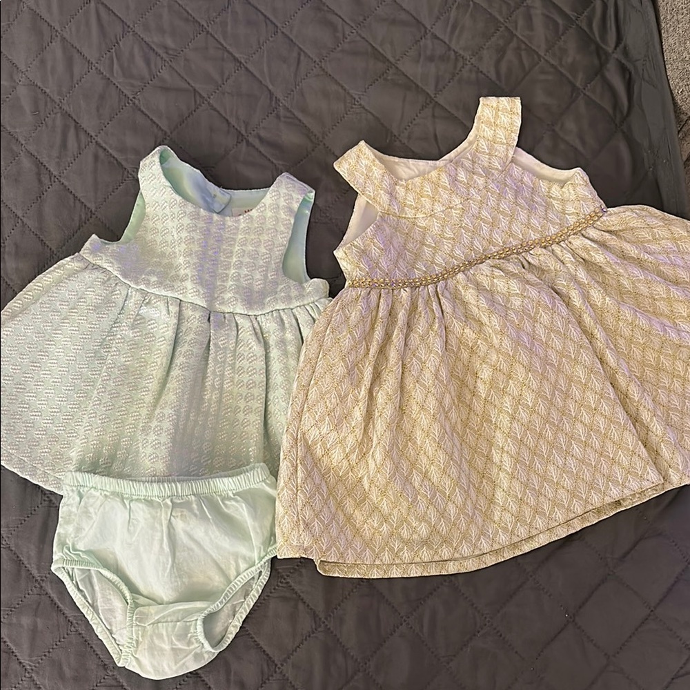 Set of Two Baby Dresses with Bloomers